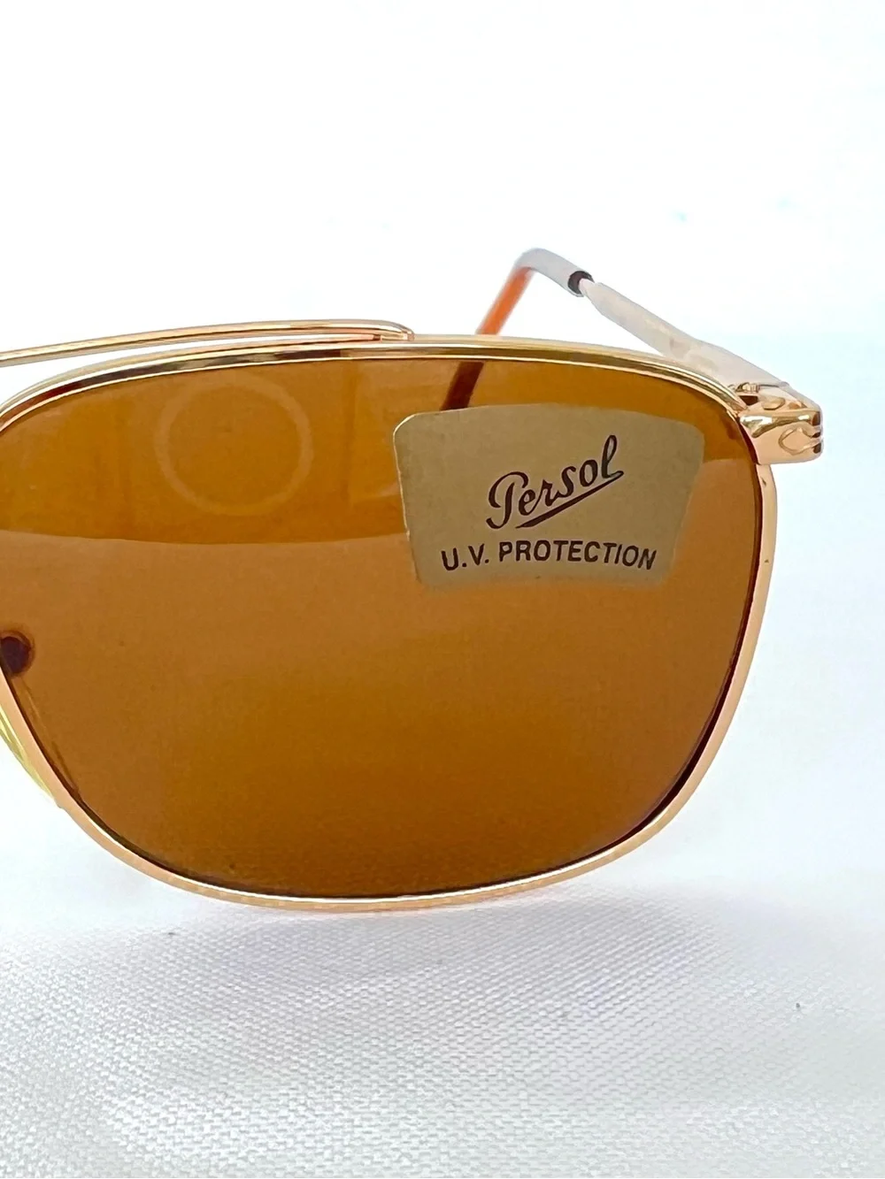 PERSOL Italy RATTI PM473 DIC DR Gold Metal Frame Brown Lens Aviators Sunglasses